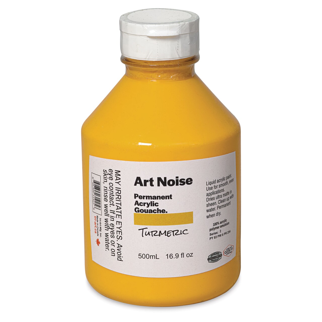 Tri-Art Art Noise Permanent Acrylic Gouache - Turmeric, 500 ml, Bottle